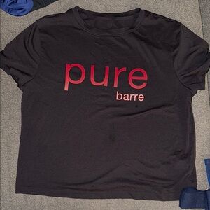 Pure Barre Black T-Shirt with Red Print